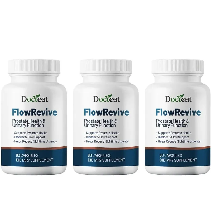 Docteat FlowRevive Prostate Health Capsules for Men with Quercetin Supports Normal Urinary Flow & Bladder Comfort 60 Capsules — image 9