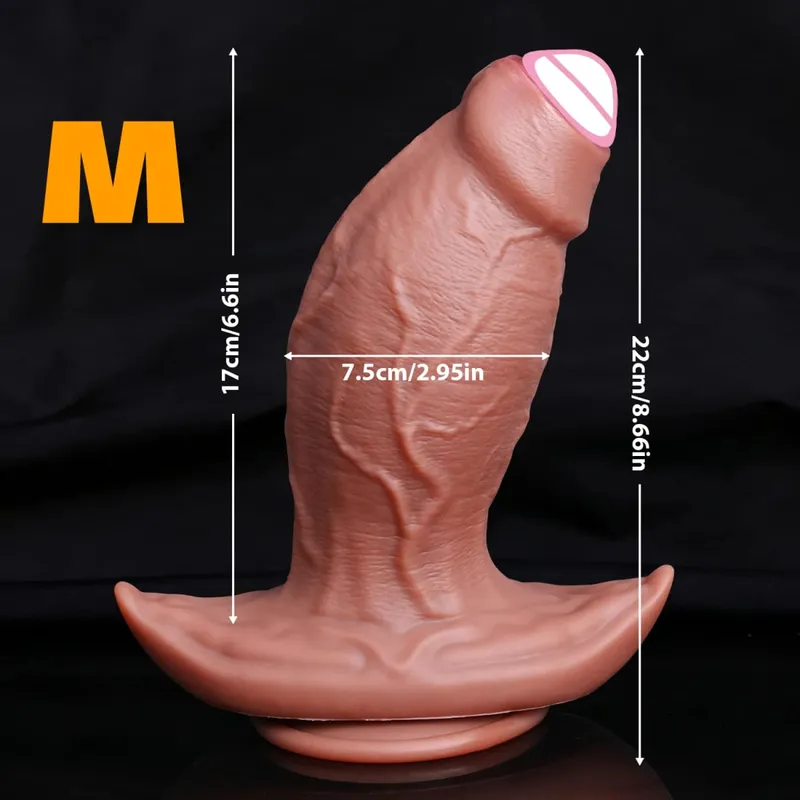 עור בשר ריאלי רך עבה דילדו כפול סיליקון פין קטן אישה גבר צעצוע מין אנאלי כוס יניקה זין אוננות זין — image 9