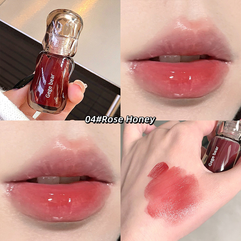 Pomadka do ust Gege Bear Crystal Gloss — Jesienno-zimowa formuła nawilżająca z lustrzanym połyskiem Wykończenie młodzieńczy efekt wypełnienia