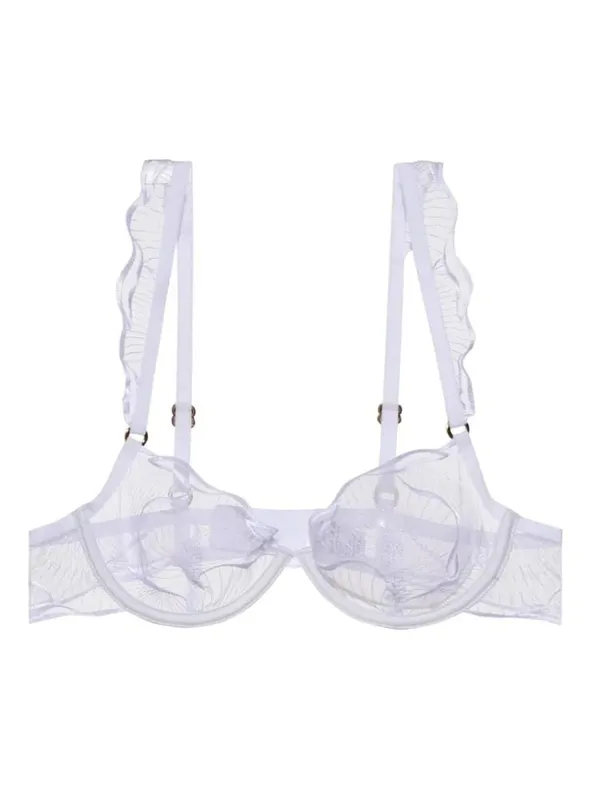 Sexy French Flower Embroidery Lace Bra Set Pure Desire Ultra Thin Push Up Wirefree Comfort Romantic Niche Bralette S-XL​​ MOYISU