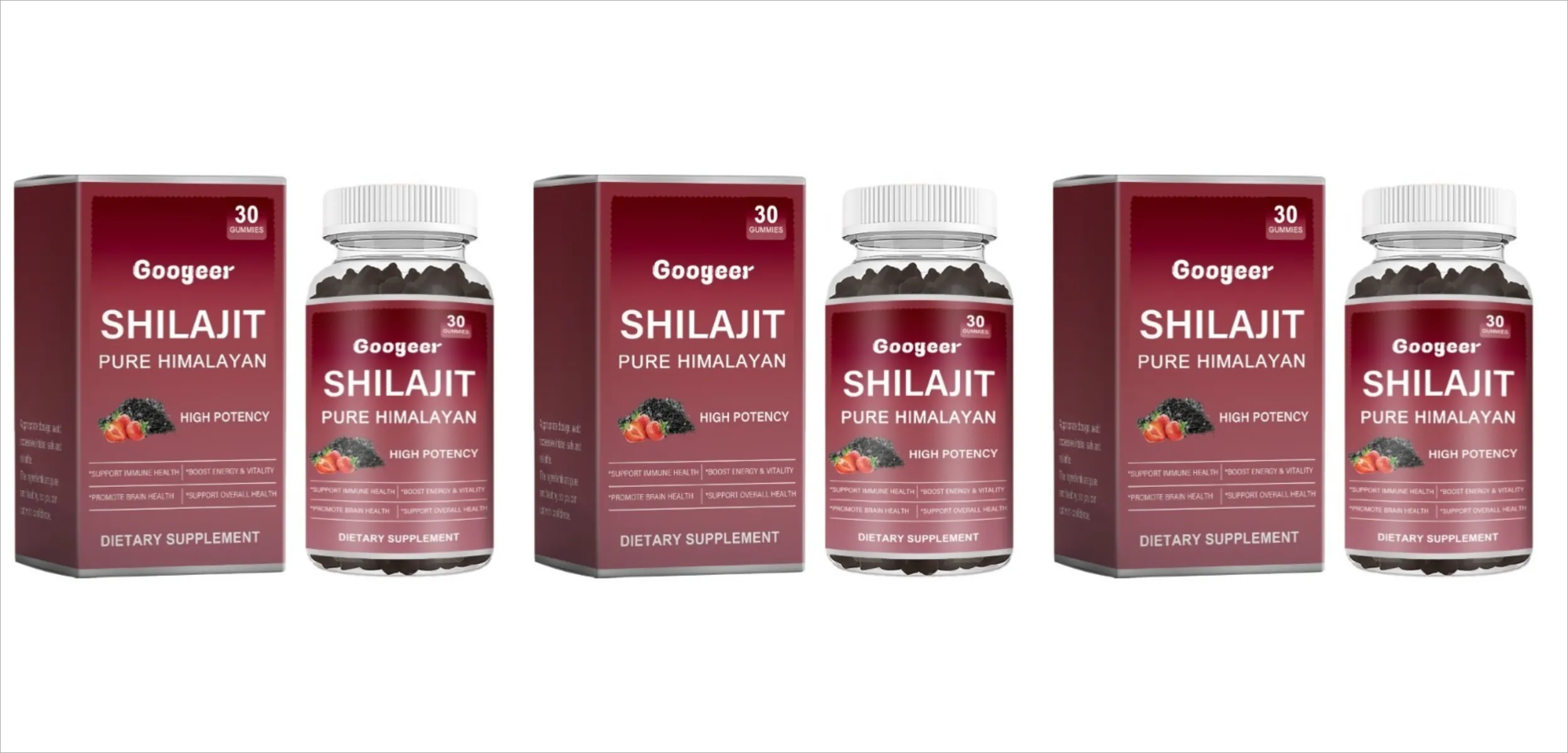 Googeer Shilajit Gummies Pure Himalayan High Potency Supports Immune Health Brain Health Daily Wellness 30 Gummies — image 9
