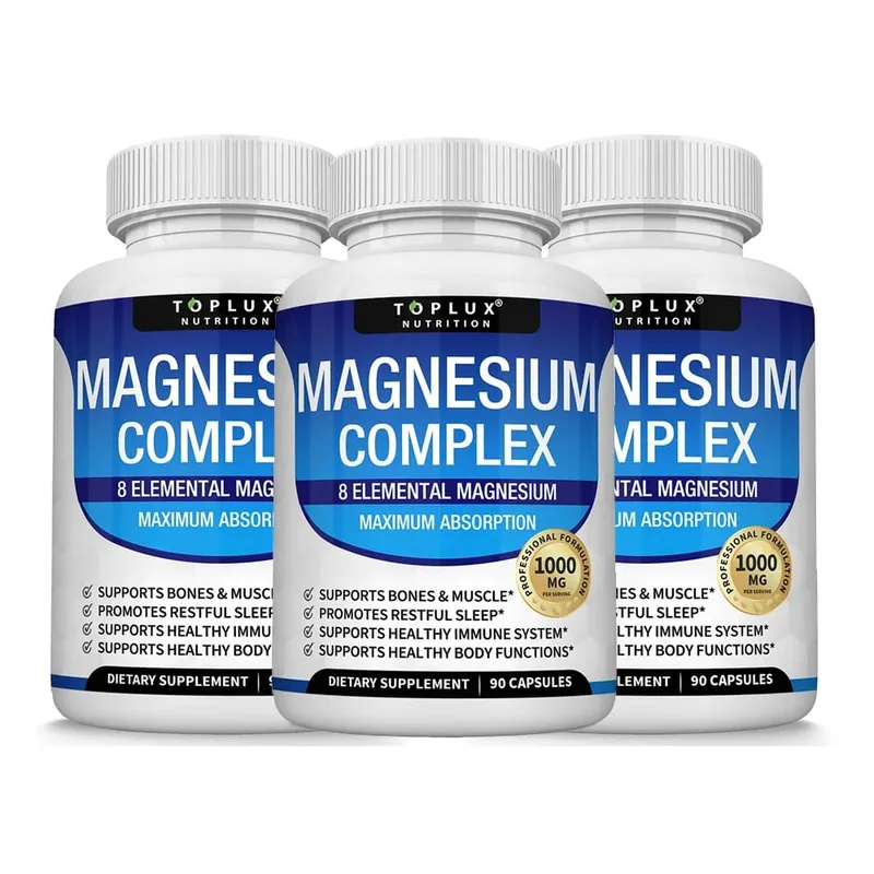 Magnezyum Kompleksi Takviyesi | 1000mg Magnezyum Glisinat Malat Sitrat | 8 Elementli Şelatlı Formül | Vegan GDO'suz 90 C — image 9