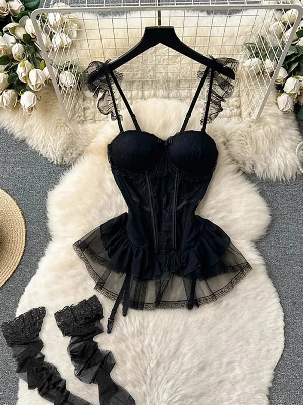 Woman Plus Size Sexy V-Neck Strap Dress Lace Trim Slim Short Dress Women Fashion Comfortable Dress Party Hotsweet — image 17