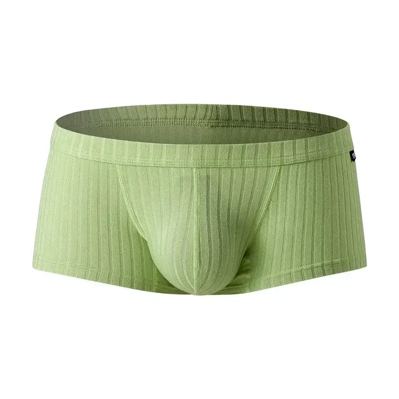 6Pack Mens Underwear Low Rise Boxer Briefs Single Layer U Convex Pouch Underpants Breathable Boxers Pack for Men