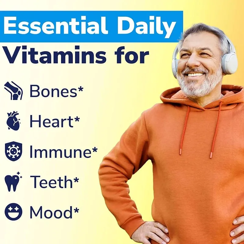 High Absorption Vitamin D3+K2 Supplement with Magnesium & Zinc Supports Bone Teeth Muscle & Immune Health for Daily Life
