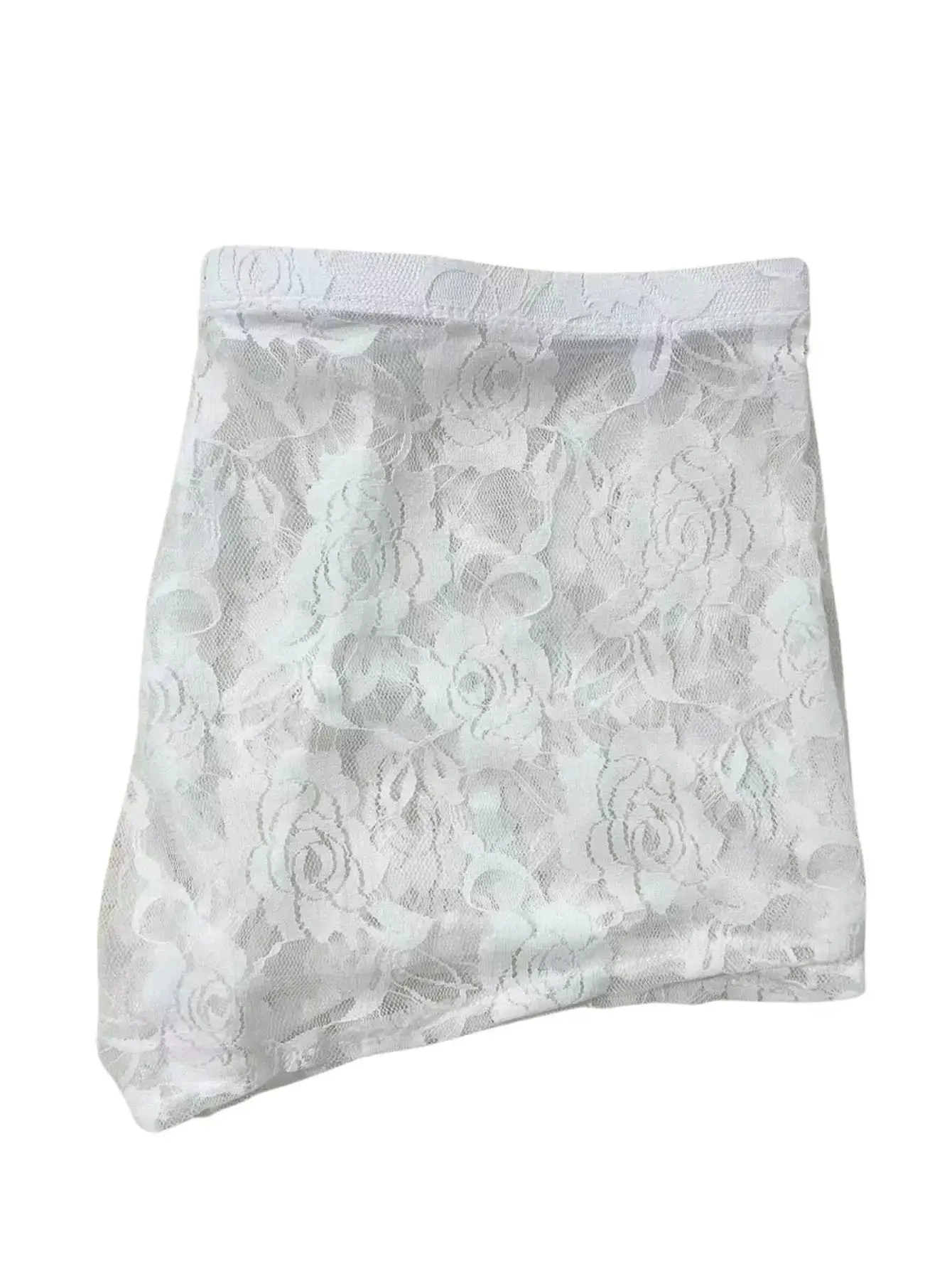 1 pièce de broderie en dentelle sexy pour hommes, nouveau design, sous-vêtements à coin plat en dentelle transparente à haute élasticité, sexy, soie glacée 3256811662670417