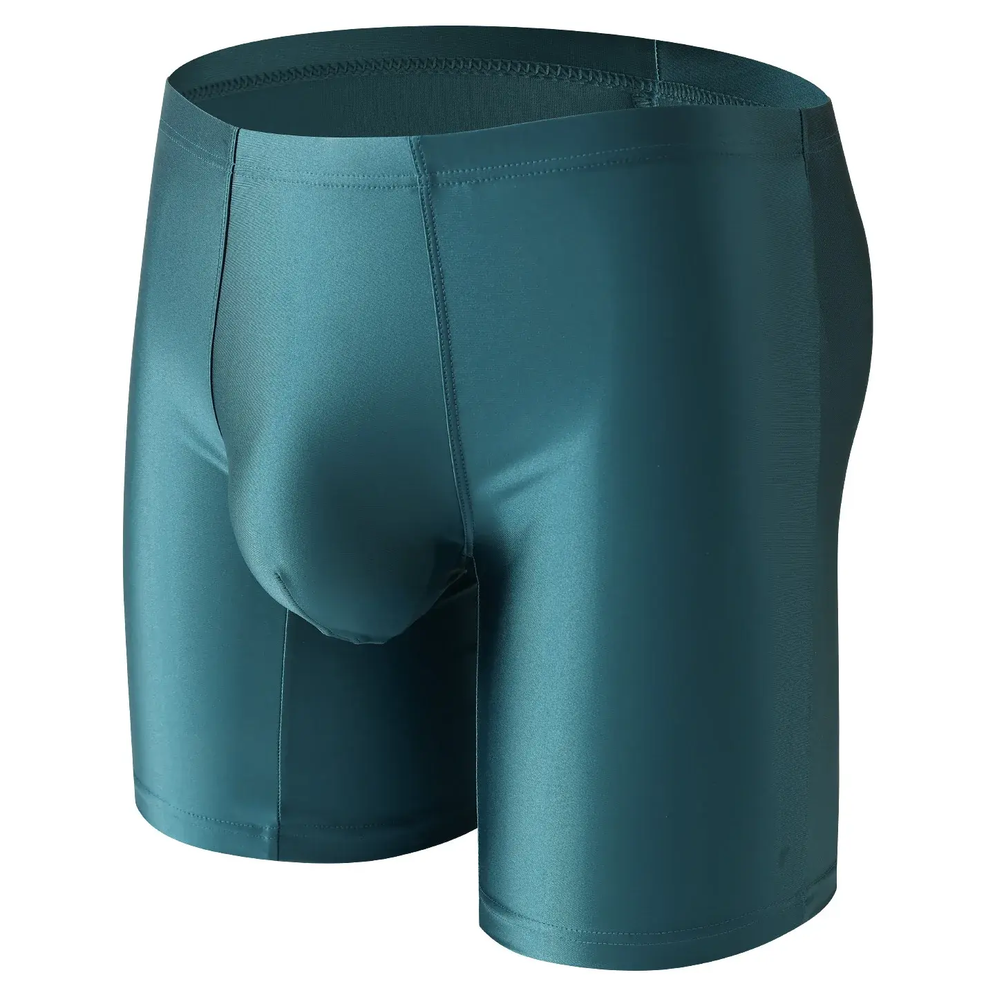 Mens Underwear Boxers Man Solid Slim Ice Silk Extended Leg Boxer Shorts Ropa Middle Waist Sports Panties Male Underpants M-XXL