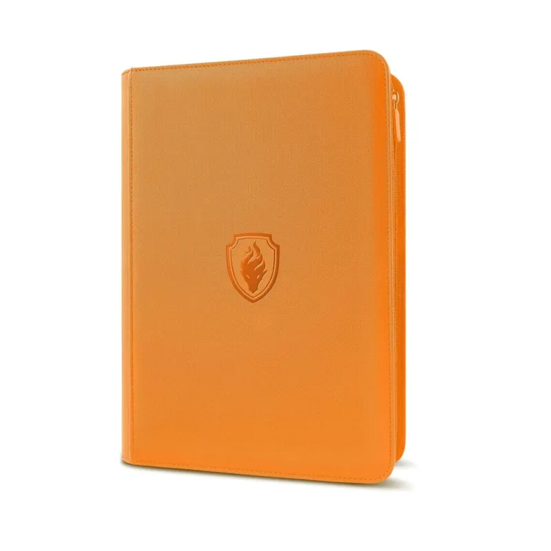 Pasta de cartão com zíper de 9 bolsos 360 porta-cartões de negociação livro premium capa pu pasta com zíper para cartões cartão de carregamento lateral durável — image 10