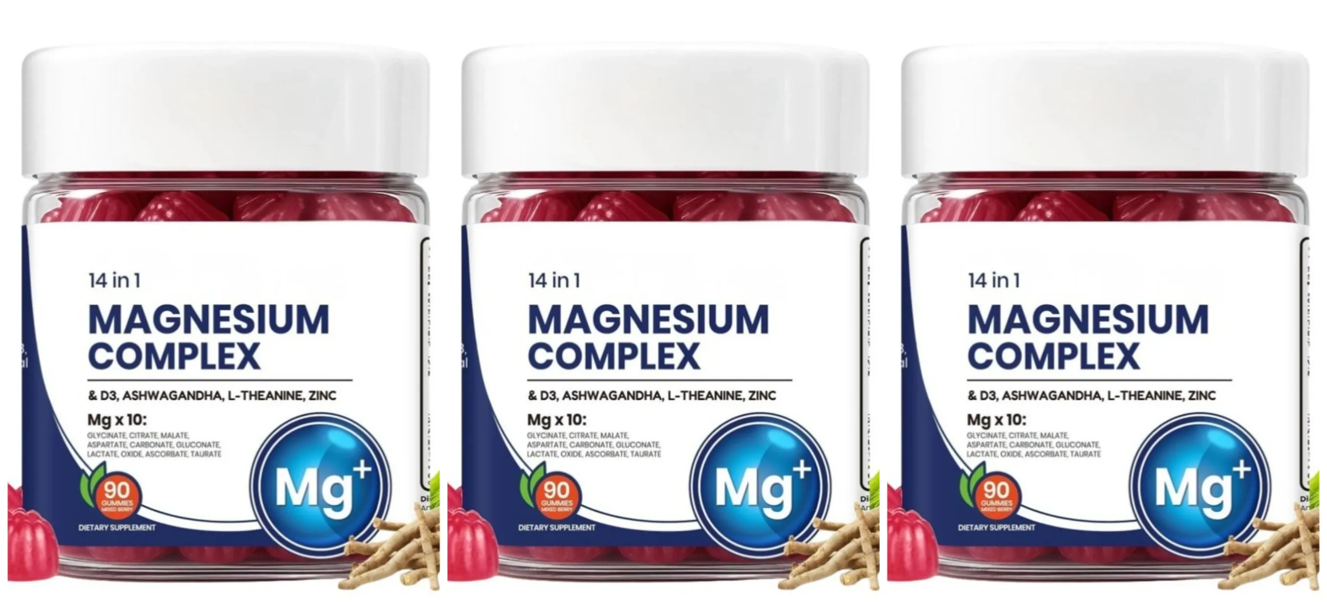 Gummie Googeer DeepCalm Magnesium Complex pro večerní zklidnění s vitamínem D3 Zinek Ashwagandha L-Theanin 90 Gummies — image 9