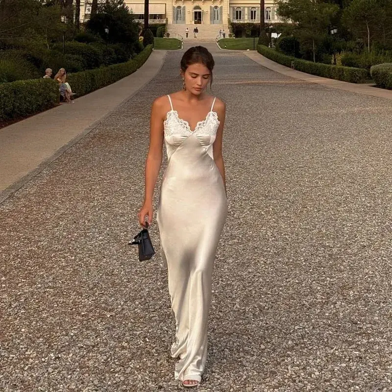 Women Solid Ruffle Maxi Dress Fashion Lapel High Waist V-neck Sleeveless Pleated Chic Dresses 2026 Summer Lady Evening Robes — image 9