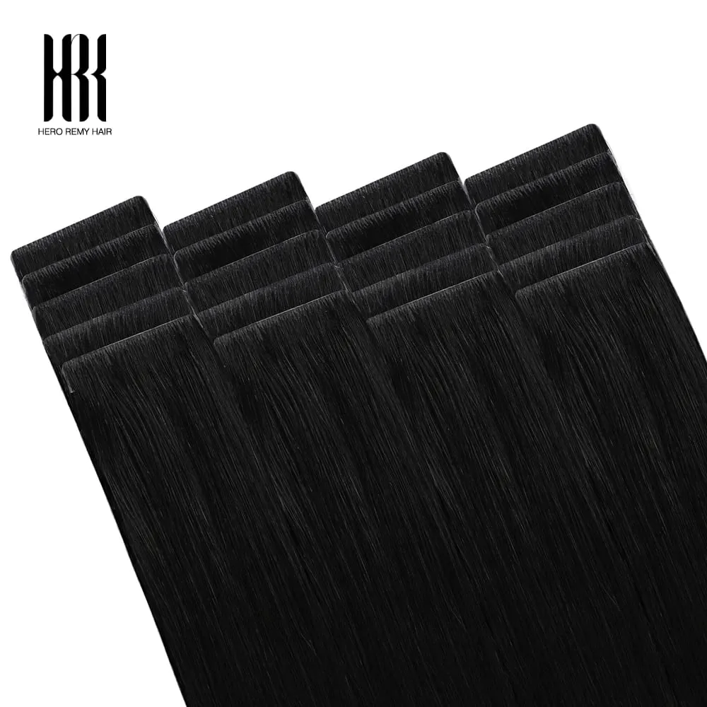 Hero Remy Hair Injected Tape in Hair Extensions Skin Weft Human Hair Hidden Seamless Invisible Adhesive Tape Hairpieces 2g/piece
