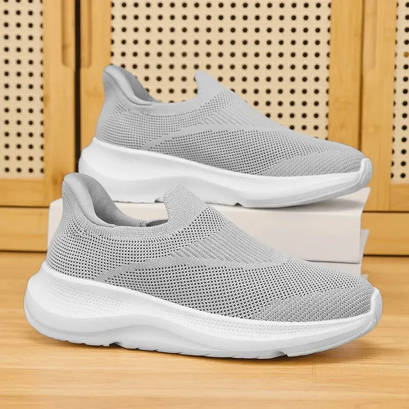 Breathable Knit Slip on Platform Walking Shoes Sports Lightweight Non Slip Cushion Casual Sneakers for Men Women High Quality — image 6