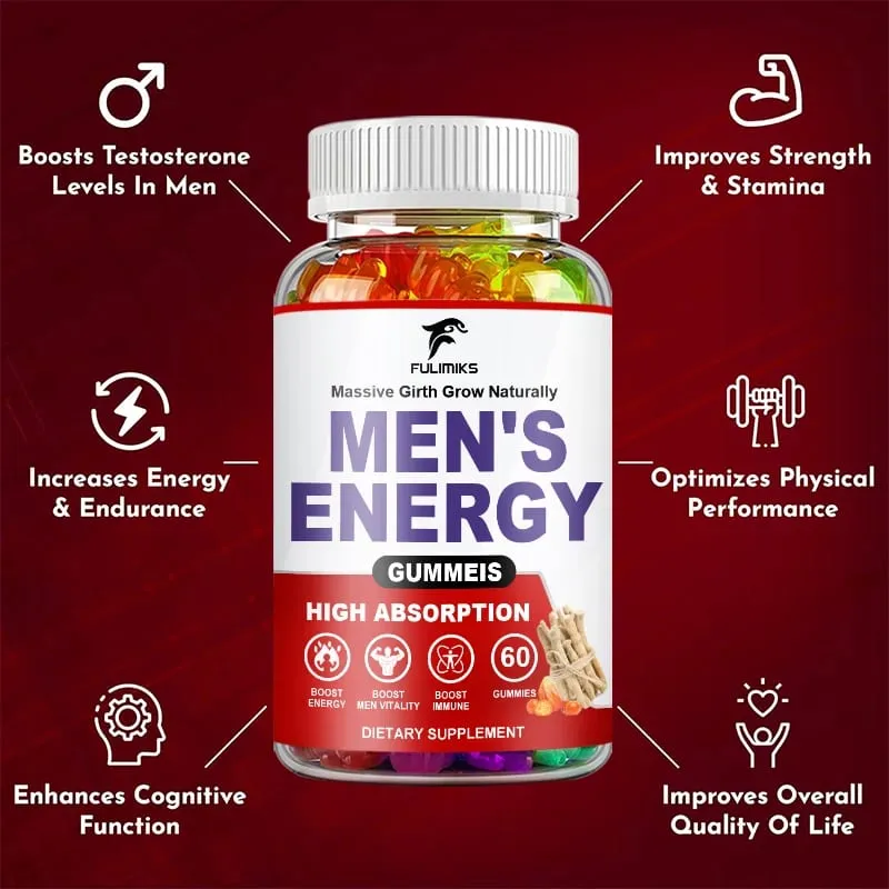 【Buy 1 Get 1 Free】Testosterone Booster Gummies For Men - Enhances Strength & Stamina - Optimizes Performance Male Enhancement