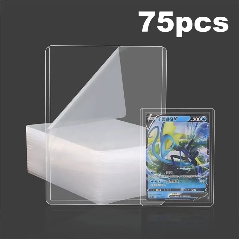 25-100pcs Hard Card Sleeves Anti Scratch Holder Top Loaders Protector Fit For YuGiOh Pokemon Sports Collect Cards Storage Toy — image 9