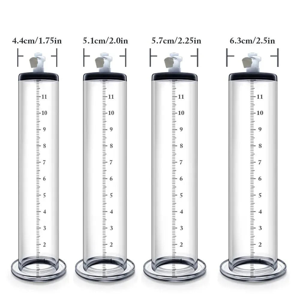 Manual Acrylic Penis Pump for Men with Pressure Gauge Clear Cylinders Vacuum Enlargement Masturbation Trainer Adult Sex Toy Set — image 4
