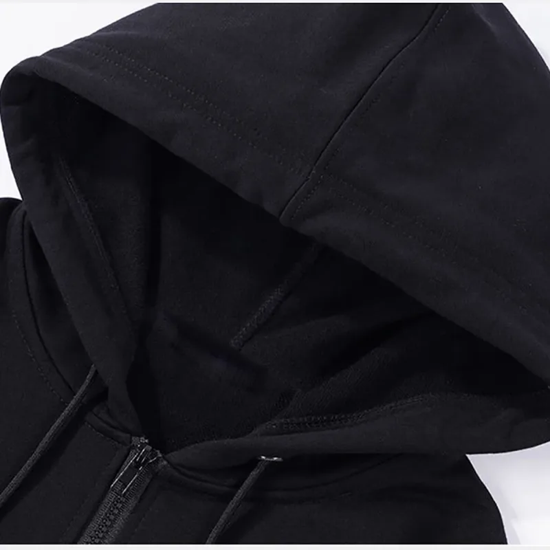 2025 New Fashion Zipper Hoodies Women/Men Fashion Long Sleeve Hooded Sweatshirt Casual Autumn Winter Sportwear Solid Clothes — image 14
