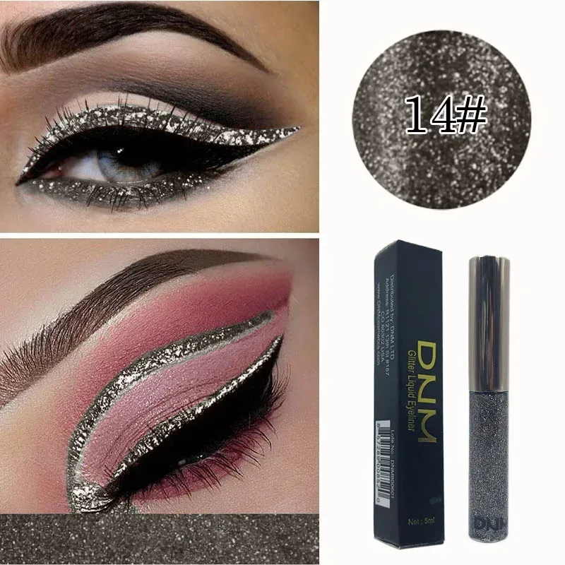 16 Colors Diamond Liquid Eyeliner Professional Silver Green Shiny Eyes Flash Long-lasting Liquid Glitter Eye Liner Beauty Makeup — image 9