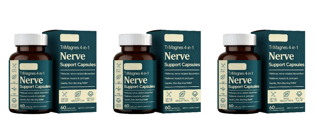 TriMagnes 4 az 1-ben magnézium komplex kapszula 300 mg citrát-glicinát-malát kurkumával az idegek kényelméért izomlazítás 60 Ct — image 10