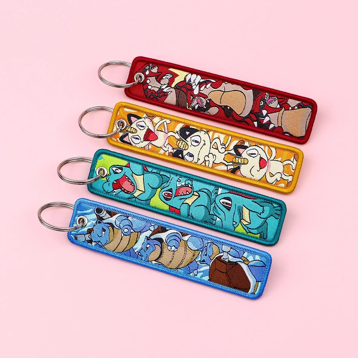 Pokémon Anime Elf Monsters Keychain for Cars Backpack Key Holders Embroidery Keyrings Key Tag Jet Tag Accessories Gifts 1pcs — image 2