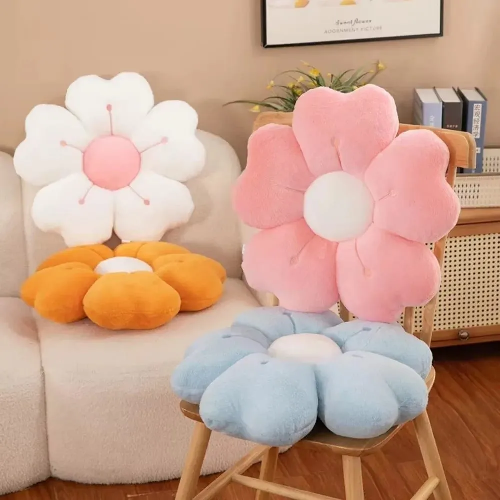 Fashion Flower-Shaped Plush Throw Pillow Cute Mattress Comfortable Sofa Decor Cushion Floor Cushion Plush Toy Chair Cushion Gift — image 4