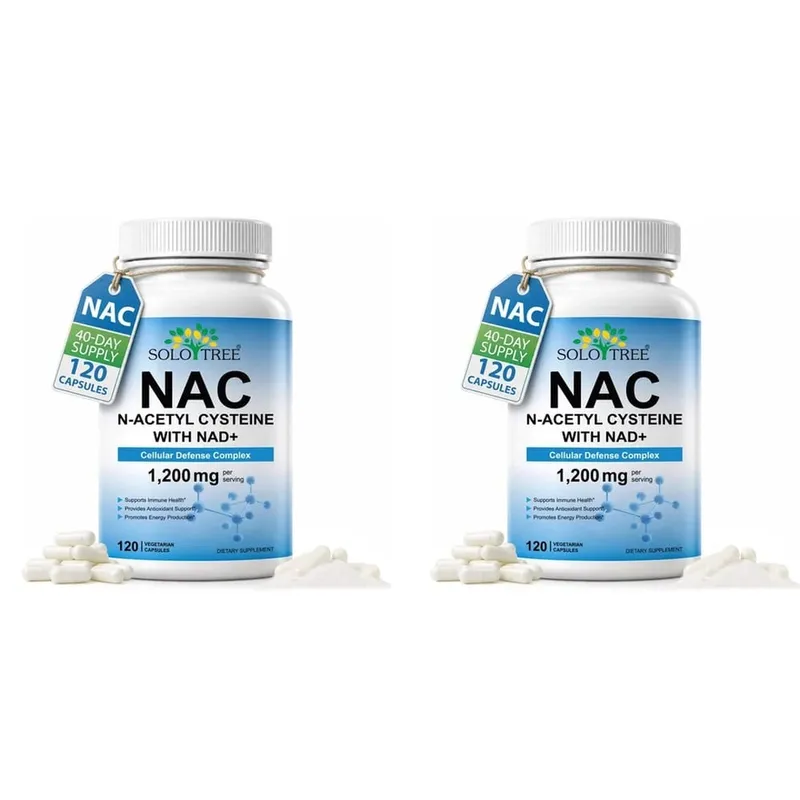 NAC N-Acetyl Cysteine Capsules 1200mg NAD+ For Cellular Immune & Antioxidant Energy Support Formula Adult 120 Count