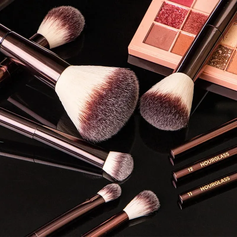 Přesýpací štětec na make-up-přenosný 7ks MINI přírodní štětce na vlasy sada-pudrová podkladová báze na oční stíny Cestovní make-up nástroje — image 6