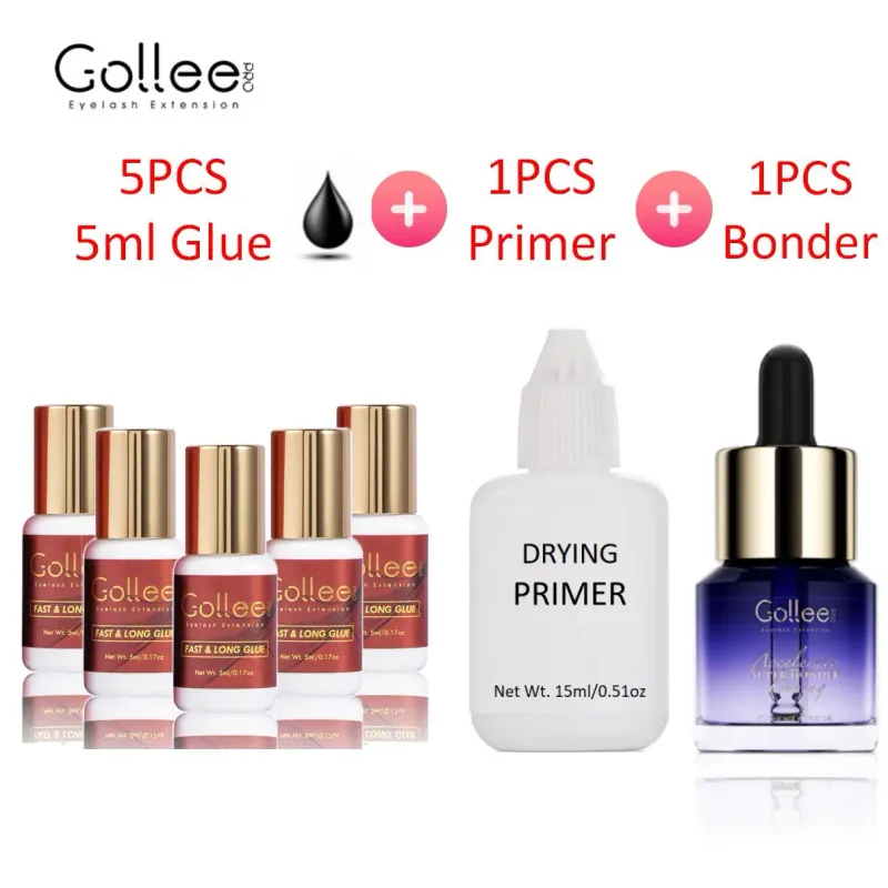 Gollee Professional Eyelash Glue Eyelash Extension Fast Drying Long Strong Lash Glue False Eye Lash Adhesive