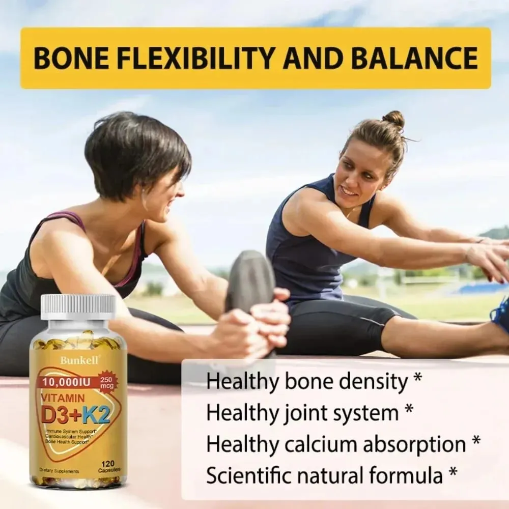 Natural Vitamin D3 K2 Softgels for Heart Joint and Bone Health D3 K2 Multivitamin Supplement — image 6