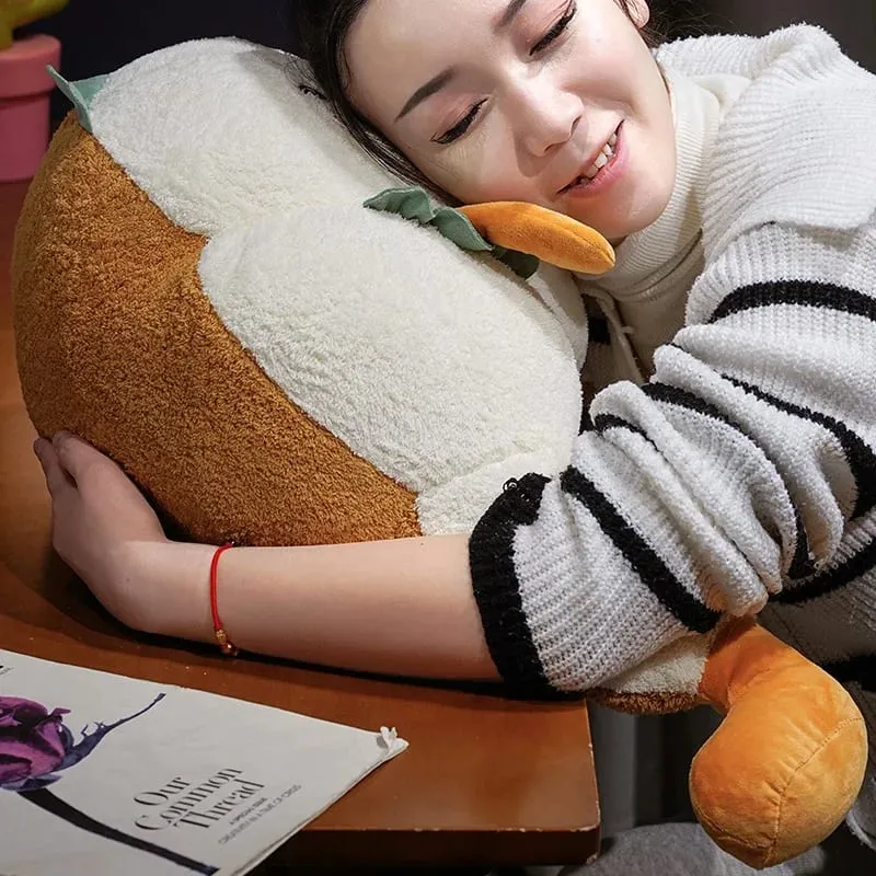 70cm Croissant Lumbar Support Pillow Cute Capybara Carrot Toast Soft Stuffed Plush Toy Sofa Cushion Chair Back Pillow Charm Gift
