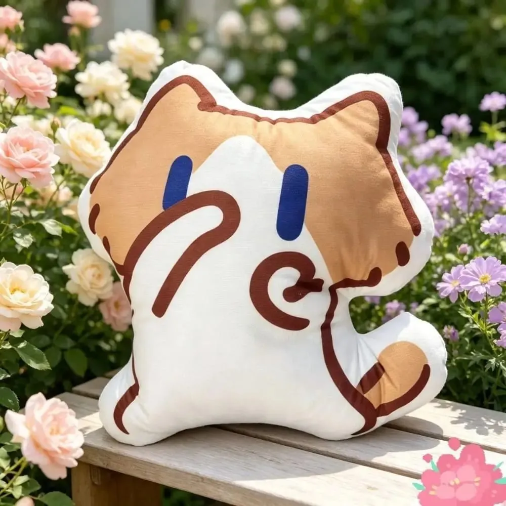Cute Soft Monthly Salary Cat Plush Home Ornament Sofa Decor Cat Plush Throw Pillow Cushion Cartoon Cat Stuffed Pillow Student — image 4