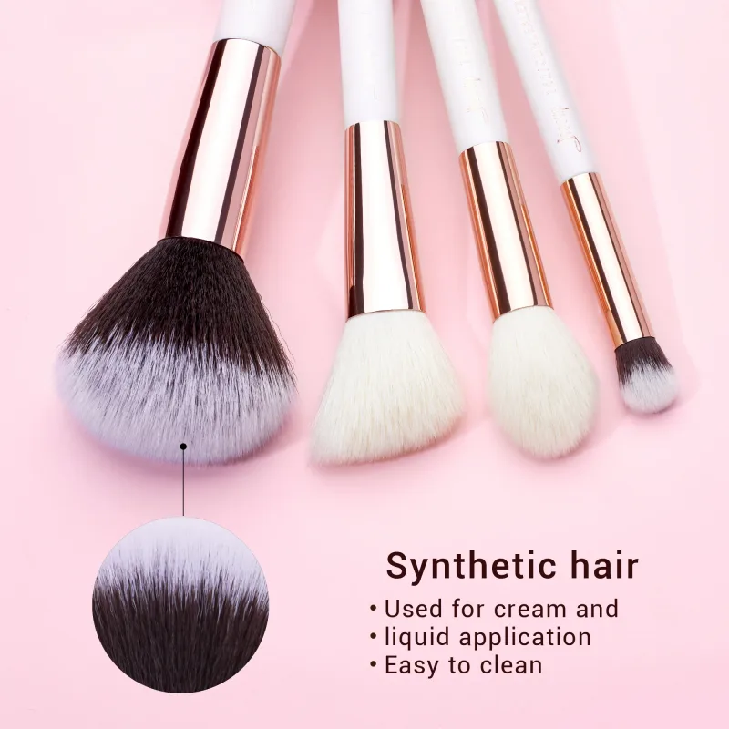 Jessup Makeup Brushes Set 6pcs Makeup Brush Natural-Synthetic Powder Contour Blush Highlighter Blend Concealer Makeup Brush Kit — image 2