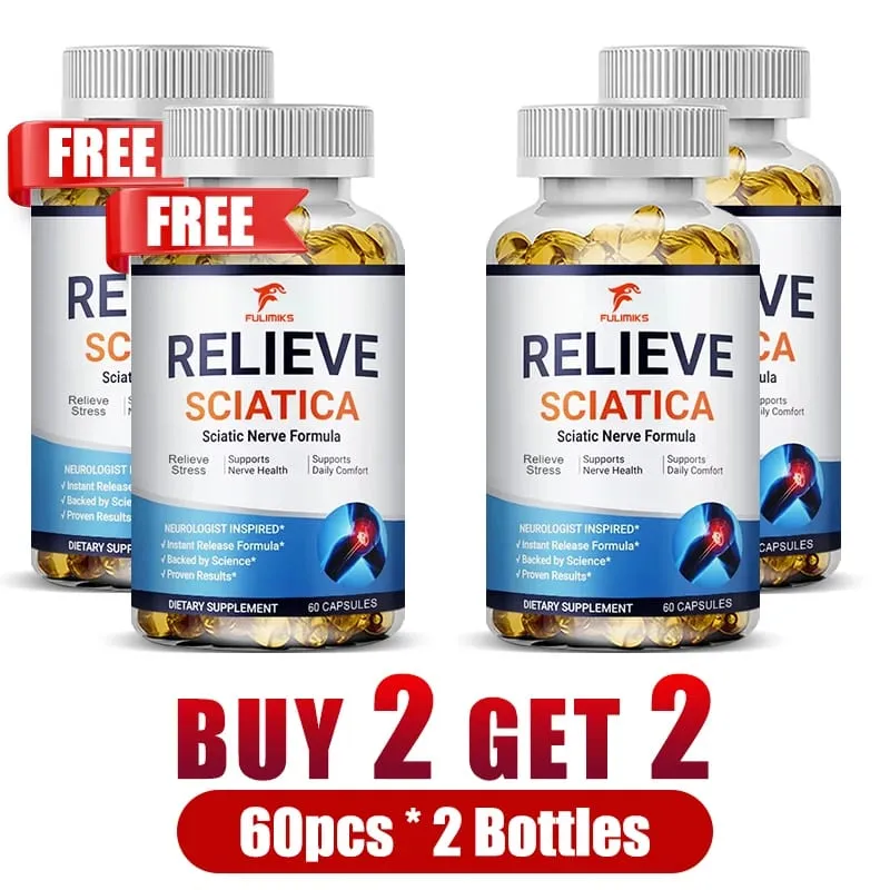 Relieve Sciatica Capsules Support Lower Lumbar Sciatic Hip Thigh Leg Foot Nerve & Joint Health Relax Muscles Flexibility — image 7