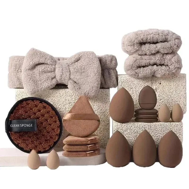 33 db-os beauty set sminkkészlet nagy és kis szépségszivacsok a hibátlan sminkfelvitelhez és a smink eltávolításához teljes készlet — image 4