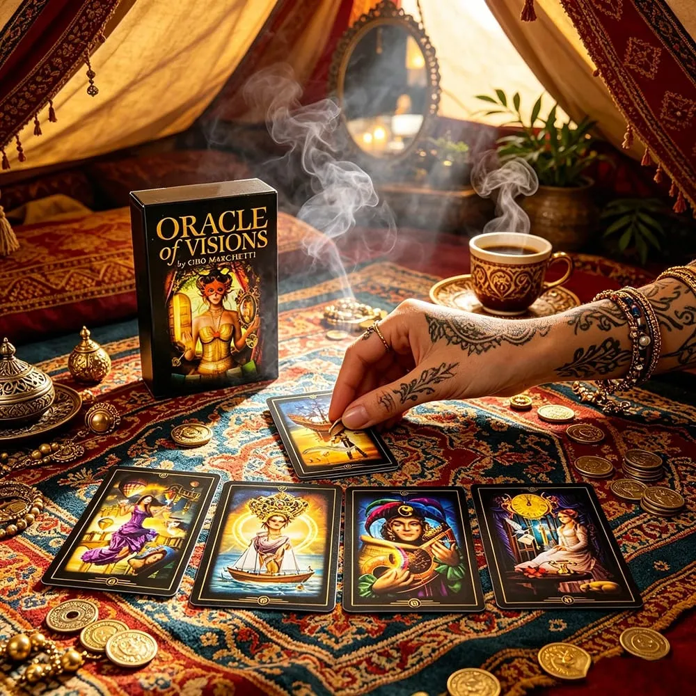 New Oracle Of Visions Cards 52 Deck Divination Metaphysics Oracle Cards Ideal For Travel Meditation & Spiritual Practices — image 4