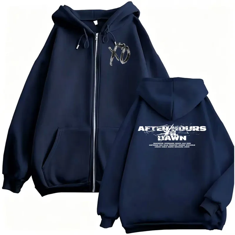 The Weeknd XO After Hours Til Dawn 2026 Europe Tour Cardigan Sweatshirt Jacket Men Women Casual Cozy Fleece Zipper Hoodies Coats — image 3