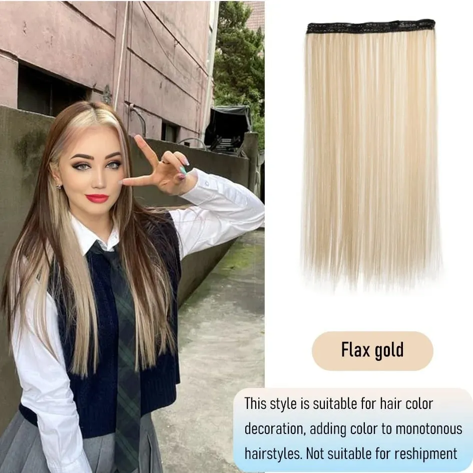 synthetic 20 inch coloured straight hair extensions wig chemical fibre card hair women wigs holiday party Halloween Christmas — image 11