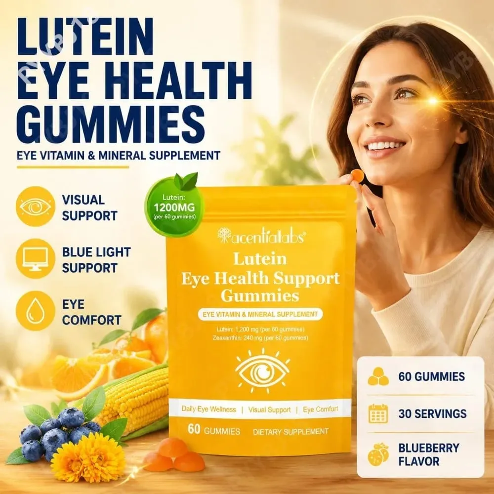 Lutein Eye Health Gummies 40mg with Zeaxanthin Vitamin A C & E Visual Support Blue Light Support & Eye Comfort Vegan 60 Count — image 1