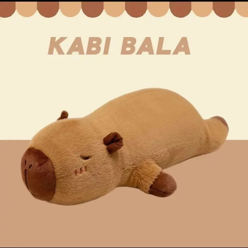 50/70/90cm Cartoon Stuffed Capybara Plush Toy Giant Bed Long Pillow Sleep Creative Rectangle Cushion Home Decor