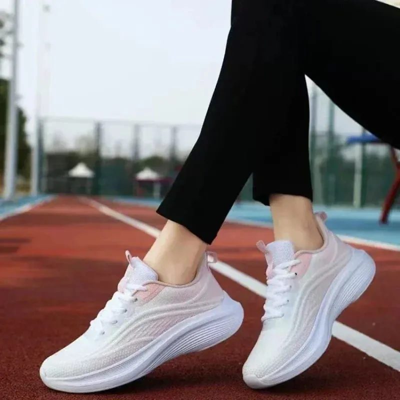 Breathable Lace-up Running Shoes for Women Air Cushion Athletic Sneakers Lightweight Air Mesh Outdoor Sports Training Shoes — image 3