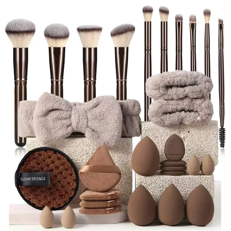 Makeup Brushes Set Premium Synthetic Kabuki Brushes Foundation Concealer Powder Blush Blending Face Eyeshadow Cosmetic Brushes S