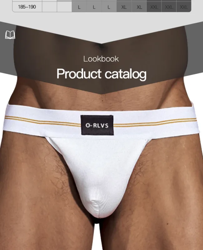 กางเกงชายไม่มีรอยต่อสะโพก Mens Underwaer ขนาดใหญ่กว้าง 5 ซม.แถบยืดหยุ่นอิสระ Codpiece สั้นกางเกง — image 18