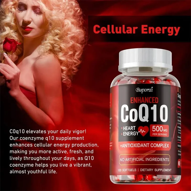 CoQ10 Supplement - Promotes Cardiovascular and Heart Health Antioxidant Provides Energy for Overall Health — image 4