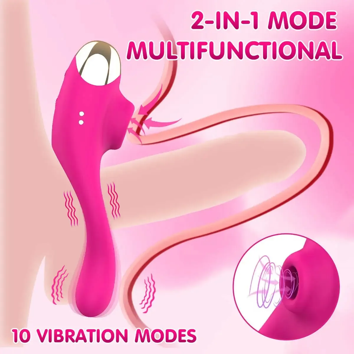 2 in1 Sucking Vibrator Penis Ring Sex Toy for Men Clitoris Sucker Stimulator Cock Ring Adult Products Scrotum Massager Couple 18 — image 3