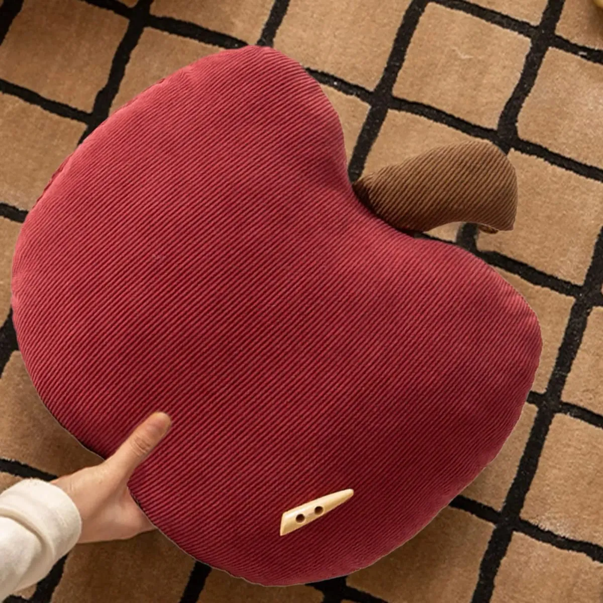 Red Apples Shaped Throw Pillow Soft Plush Cushion for Sofa Bedroom Novelty Decorative Sleeping Reading Rest Christmas Gifts