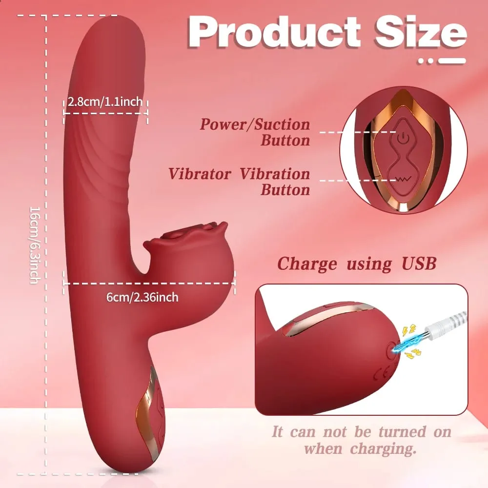 Powerful Vibrating Sucking Vibrator Female Sucker Clitoris Stimulator G Spot Dildo Massager Adult Goods Sex Toys Shop for Women — image 6