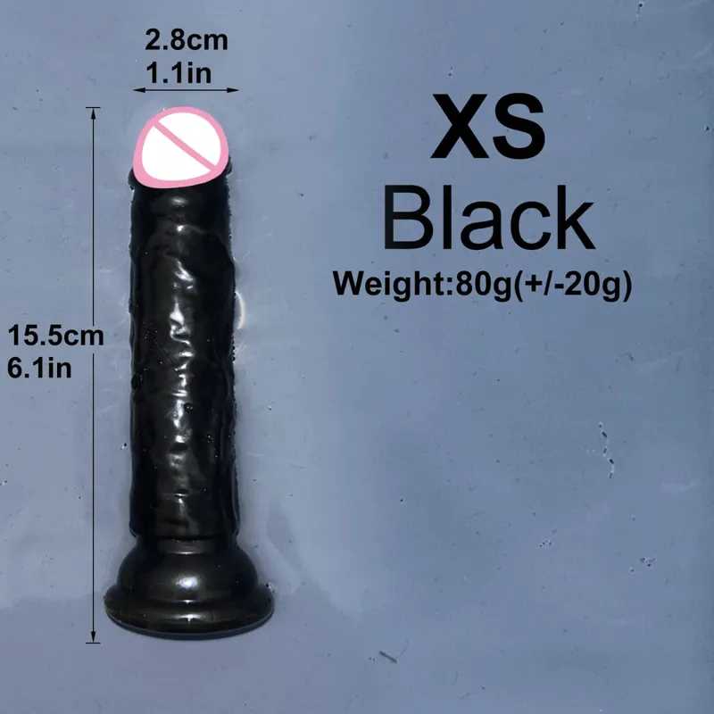 Ucuz 5 Renk Küçük Şeffaf Yapay Penis Vantuz Jöle Dick Kadın Erotik Anal Seks Oyuncakları Yumuşak Klitoris Vajinal Masturbators Penis — image 27