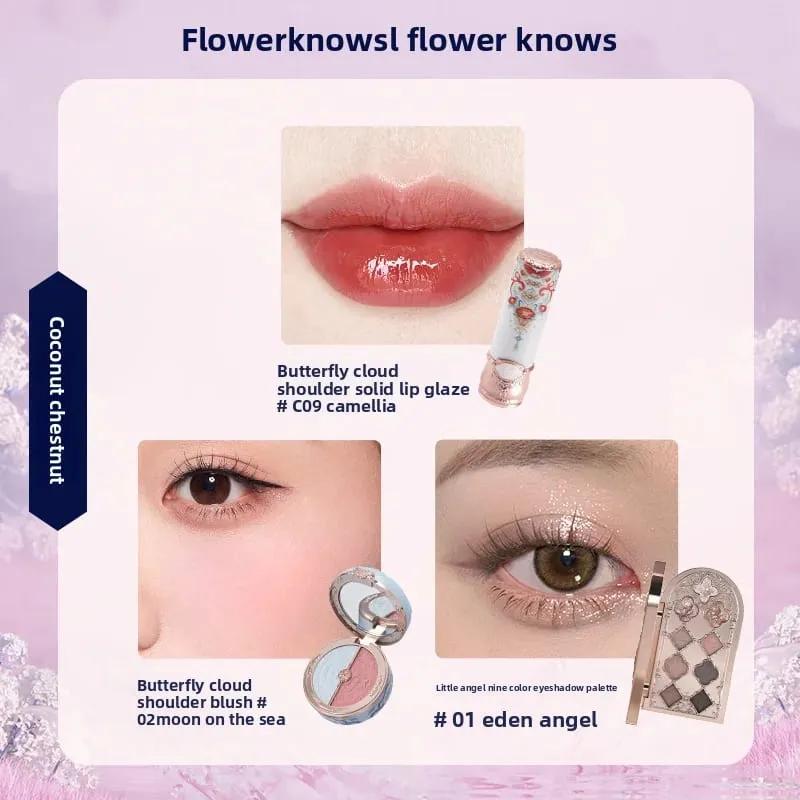 Flowerknows Makeup Presentset Little Angel Bunny Garden Shell Smycken Lip Glaze Blusher Flower Know SWEETIE BEAR Blush Concealer — image 20