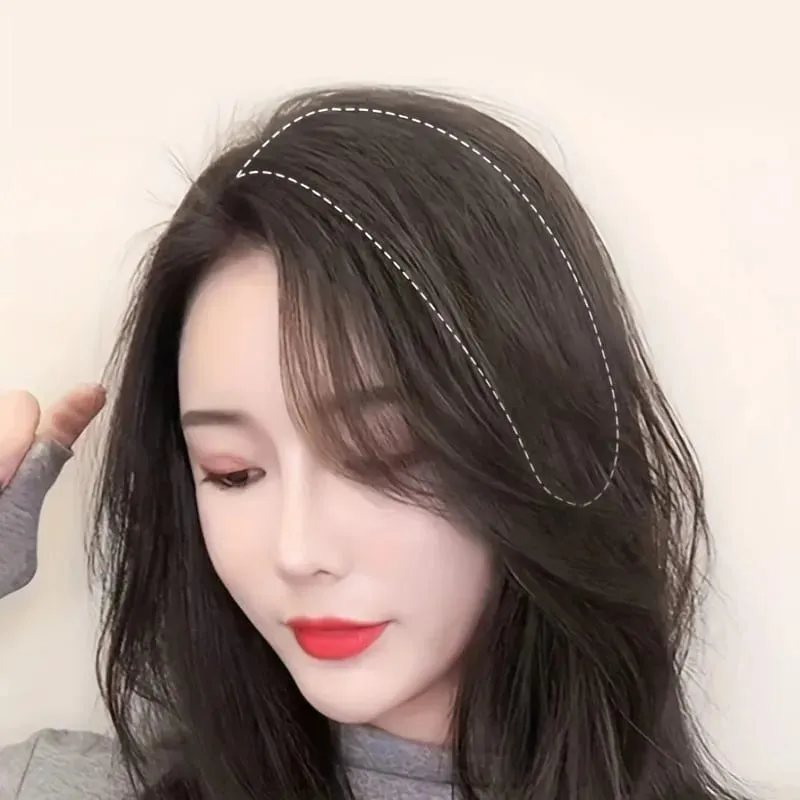 Synthetic 10cm Clip In Hair Extensions Short Straight Topper Invisible Seamless Side Cover Hairpiece Natural Volume Easy Wear — image 3