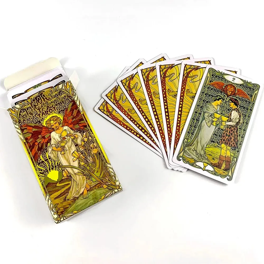 Baraja de Tarot de gran venta, 78 Uds., cartas, obra de arte mística, duradera y portátil, perfecta para guía espiritual y coleccionistas — image 2