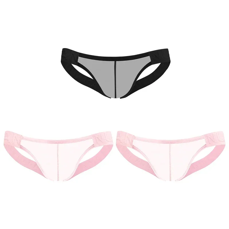 Trendy Men's Thong Comfortable Passionate Fitness Underwear Show Buttocks Personality Transparent Men Summer Triangle Brief — image 28